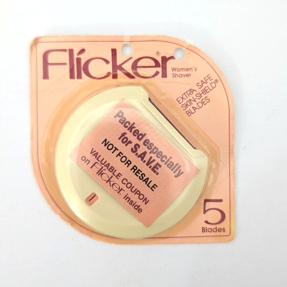 Vtg Flicker Classic Women's Shaver 5 Blades New Sealed 1994 NOS